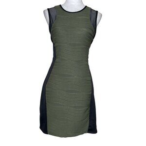 Tmg New York Women's Olive Green Black Bodycon Mini Dress Cocktail Party Sz XL